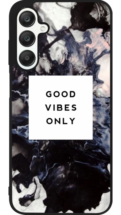 Samsung Galaxy A25 Case Hülle - Silikon schwarz Marble Good Vibes Only