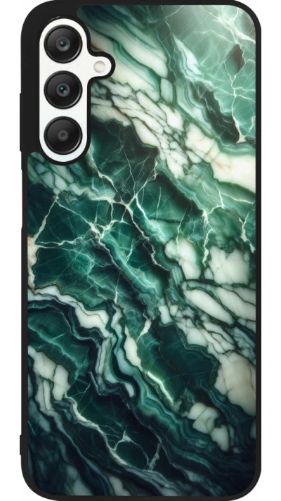 Samsung Galaxy A25 Case Hülle - Silikon schwarz Majestätischer grüner Marmor