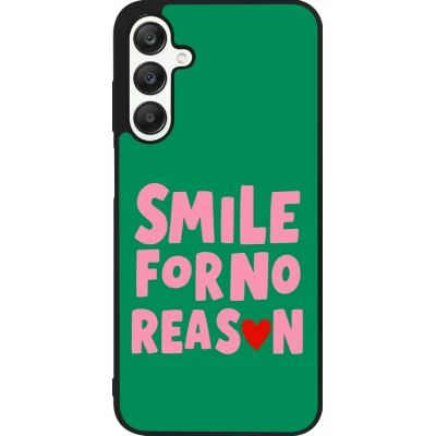 Coque Samsung Galaxy A25 - Silicone rigide noir Smile for no reason 2026