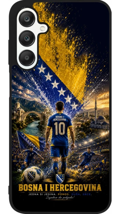 Samsung Galaxy A25 Case Hülle - Silikon schwarz Fussball Bosnien und Herzegowina splash 2026