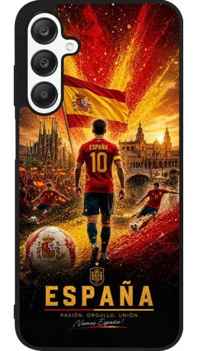 Samsung Galaxy A25 Case Hülle - Silikon schwarz Fussball Espanien splash 2026