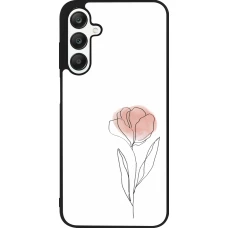Samsung Galaxy A25 Case Hülle - Silikon schwarz Spring 23 minimalist flower