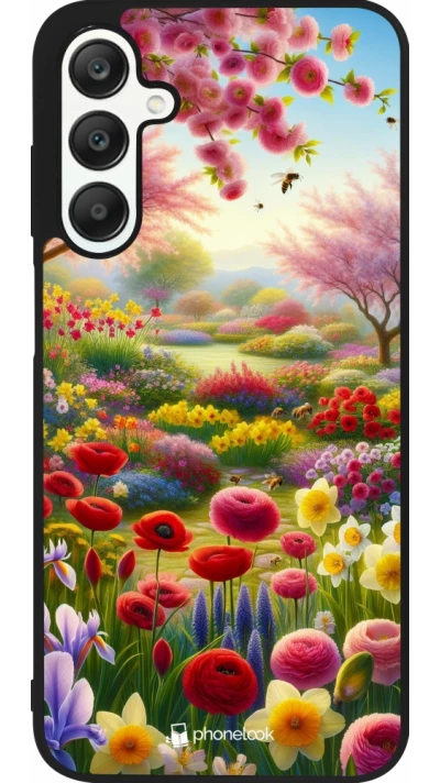 Samsung Galaxy A25 Case Hülle - Silikon schwarz Frühling 25 Strauß Frühling