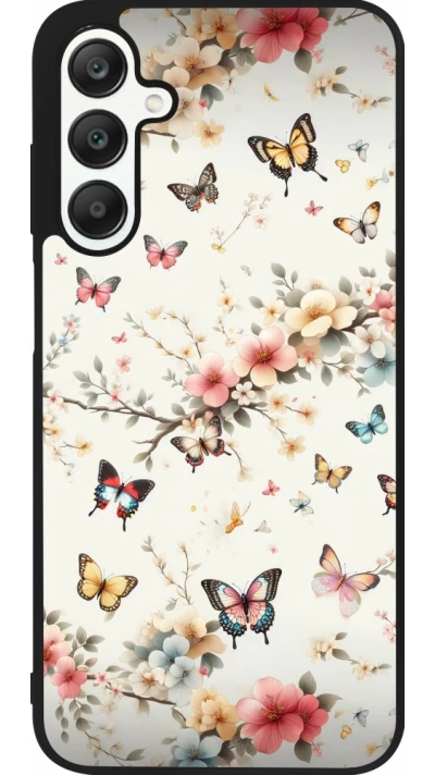 Samsung Galaxy A25 Case Hülle - Silikon schwarz Frühling 25 Leichte Schmetterlinge