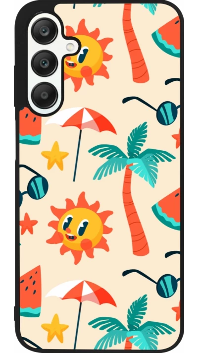 Samsung Galaxy A25 Case Hülle - Silikon schwarz Summer 2025 Pattern soleil