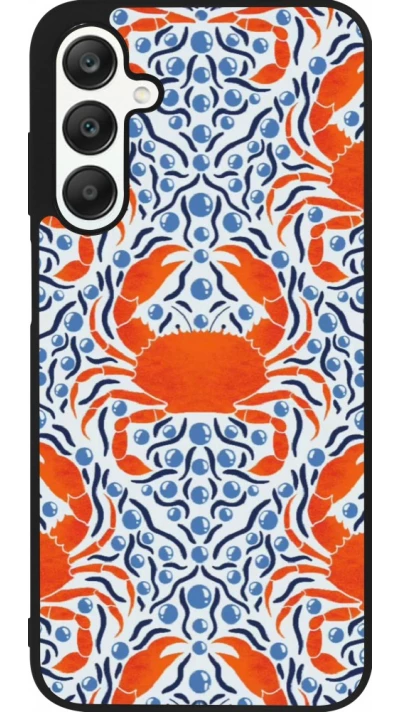 Coque Samsung Galaxy A25 - Silicone rigide noir Crabs and pearls Summer 2026