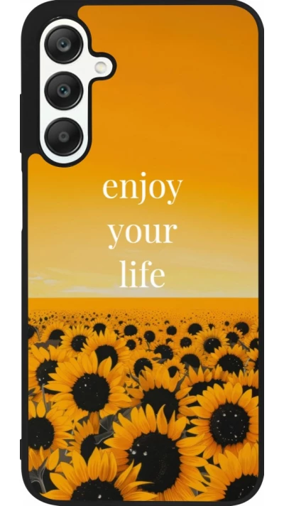Samsung Galaxy A25 Case Hülle - Silikon schwarz Summer 2026 Enjoy your life