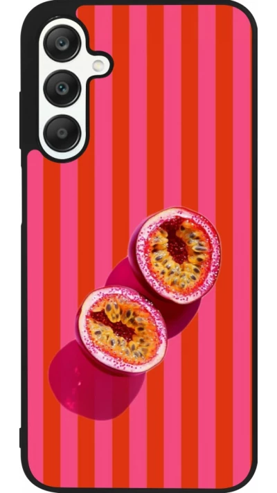 Coque Samsung Galaxy A25 - Silicone rigide noir Passion fruit Summer 2026