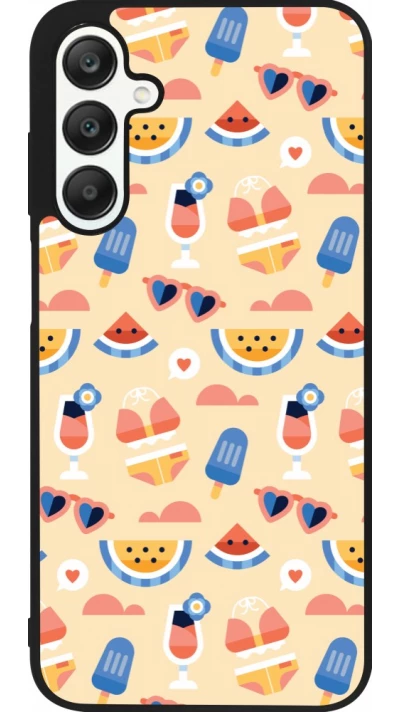 Coque Samsung Galaxy A25 - Silicone rigide noir Pattern Summer 2026