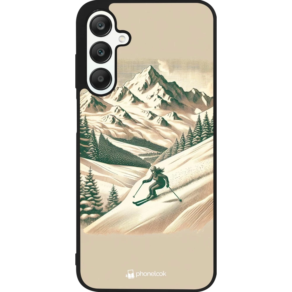 Samsung Galaxy A25 Case Hülle - Silikon schwarz Vintage Skiberg