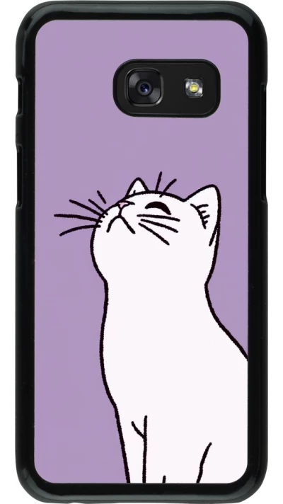 Coque Samsung Galaxy A3 (2017) - Chat sur fond violet