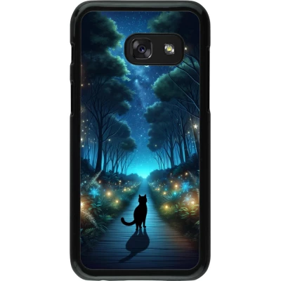 Samsung Galaxy A3 (2017) Case Hülle - Schwarze Katze Spaziergang