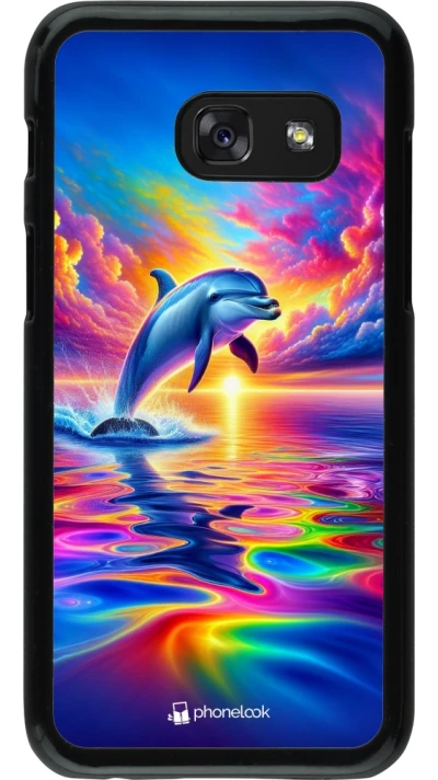 Samsung Galaxy A3 (2017) Case Hülle - Glücklicher Regenbogen-Delfin