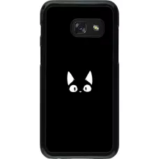 Coque Samsung Galaxy A3 (2017) - Funny cat on black