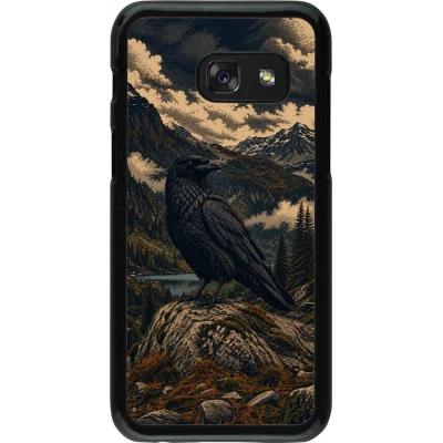 Samsung Galaxy A3 (2017) Case Hülle - Linocut Grosser Rabe