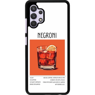 Samsung Galaxy A32 Case Hülle - Cocktail Rezept Negroni