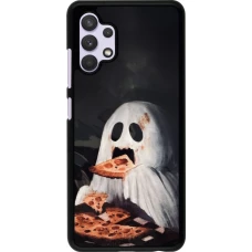 Samsung Galaxy A32 Case Hülle - Halloween 2026 Ghost eating pizza
