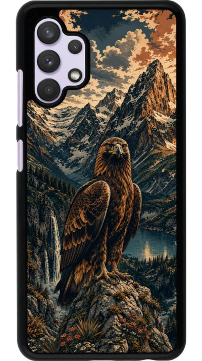 Coque Samsung Galaxy A32 - Linocut Aigle Royal