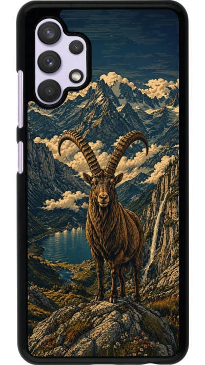 Coque Samsung Galaxy A32 - Linocut Bouquetin