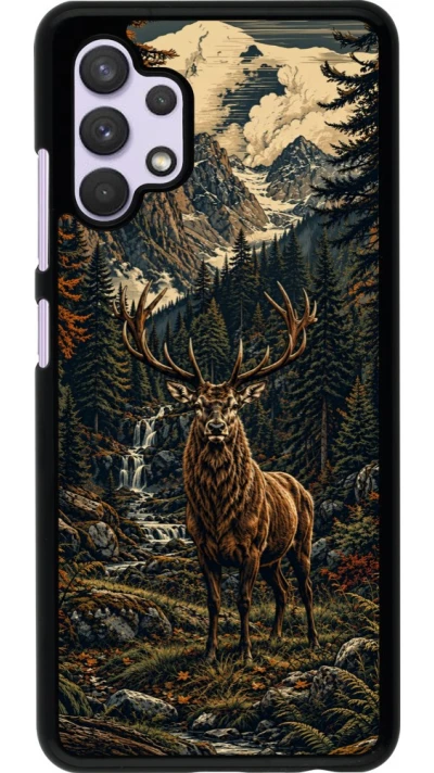Coque Samsung Galaxy A32 - Linocut Cerf