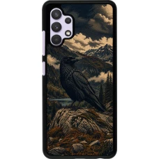 Coque Samsung Galaxy A32 - Linocut Grand Corbeau