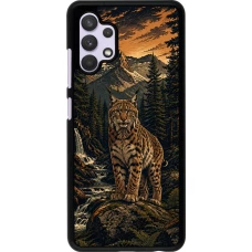 Coque Samsung Galaxy A32 - Linocut Lynx