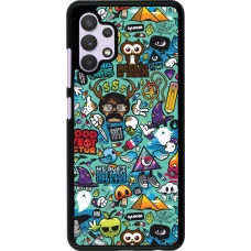 Samsung Galaxy A32 Case Hülle - Mixed Cartoons Turquoise