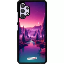 Samsung Galaxy A32 Case Hülle - Lila-rosa Landschaft
