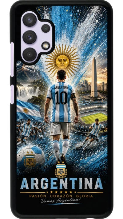 Samsung Galaxy A32 Case Hülle - Fussball Argentinien splash 2026