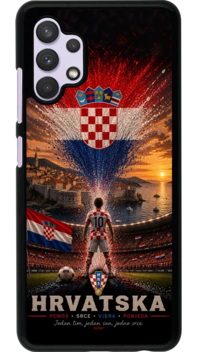 Samsung Galaxy A32 Case Hülle - Fussball Kroatien splash 2026