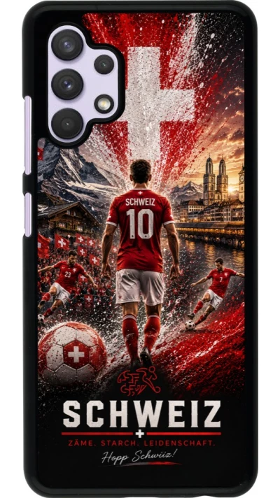 Samsung Galaxy A32 Case Hülle - Fussball Schweiz splash 2026