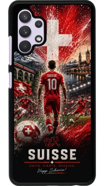 Samsung Galaxy A32 Case Hülle - Fussball Suisse splash 2026