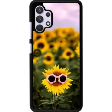 Samsung Galaxy A32 Case Hülle - Sunflower with glasses Spring 2026