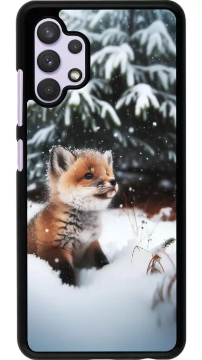 Coque Samsung Galaxy A32 - Noël 2023 Renardeau sapin