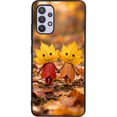 Coque Samsung Galaxy A32 - Silicone rigide noir Autumn 26 Couple of leaves