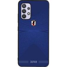 Coque Samsung Galaxy A32 - Silicone rigide noir Maillot de football Japon 2026 personnalisable