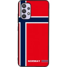 Samsung Galaxy A32 Case Hülle - Silikon schwarz Norwegen 2026 personalisierbares Fussballtrikot