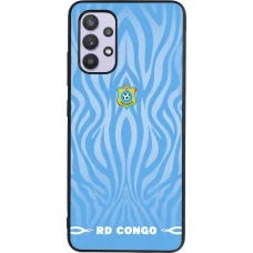 Samsung Galaxy A32 Case Hülle - Silikon schwarz Demokratische Republik Kongo 2026 personalisierbares Fussballtrikot