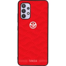 Coque Samsung Galaxy A32 - Silicone rigide noir Maillot de football Tunisie 2026 personnalisable