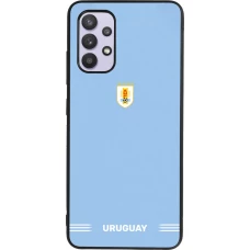 Samsung Galaxy A32 Case Hülle - Silikon schwarz Uruguay 2026 personalisierbares Fussballtrikot