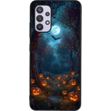 Samsung Galaxy A32 Case Hülle - Silikon schwarz Halloween 2026 Road of Pumpkins
