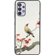 Samsung Galaxy A32 Case Hülle - Silikon schwarz Japanese Bird