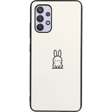 Coque Samsung Galaxy A32 - Silicone rigide noir Minimal bunny cutie
