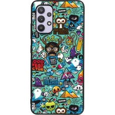 Samsung Galaxy A32 Case Hülle - Silikon schwarz Mixed Cartoons Turquoise