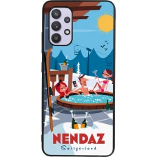 Samsung Galaxy A32 Case Hülle - Silikon schwarz Nendaz Mountain Jacuzzi