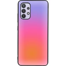 Coque Samsung Galaxy A32 - Silicone rigide noir Orange Pink Blue Gradient