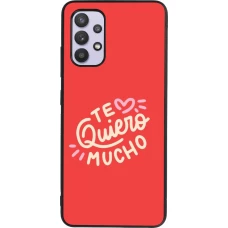 Samsung Galaxy A32 Case Hülle - Silikon schwarz Saint Valentines Day 26 Te quiero mucho