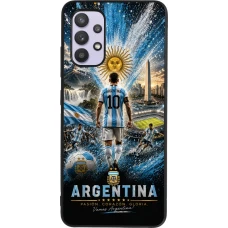Samsung Galaxy A32 Case Hülle - Silikon schwarz Fussball Argentinien splash 2026