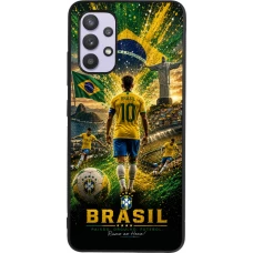 Samsung Galaxy A32 Case Hülle - Silikon schwarz Fussball Brasilien splash 2026