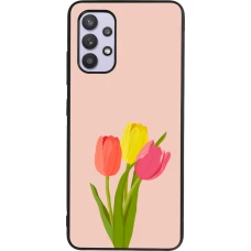 Coque Samsung Galaxy A32 - Silicone rigide noir Spring 23 tulip trio